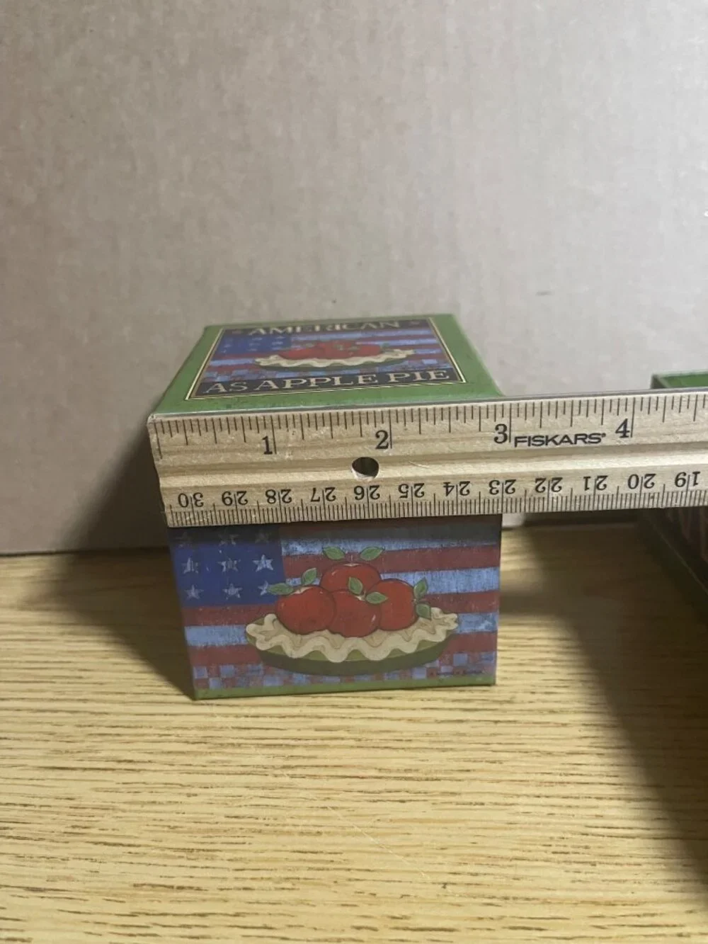 Warren Kimble American As Apple Pie Green Nested Boxes Set Of 5 By AMCAL VTG 90s